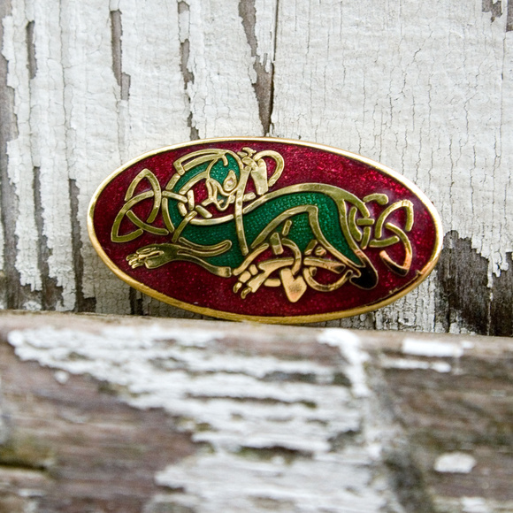 Sea Gems Jewelry - Celtic Sea Gems Vintage Dragon Knot Brooch Pin